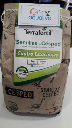 Semilla Cesped /pasto Terrafertil - 4 Estaciones Premium 1kg