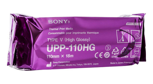 Papel Térmico Sony Upp110hg Original X10 Rollos Factura 