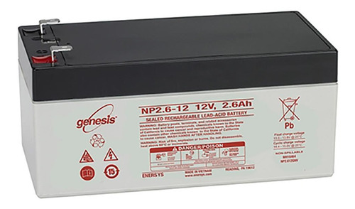 Imagen 1 de 2 de Batería Fluke 1550/55, Genesis Np2.6-12fr 12v 2.6a