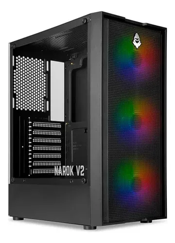 Gabinete Gamer Mancer Narok V2, Rainbow Mid-tower Com 3 Fans
