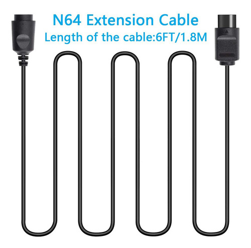 Bh Compatible Cable De Extensión De Controlador N64 De 6