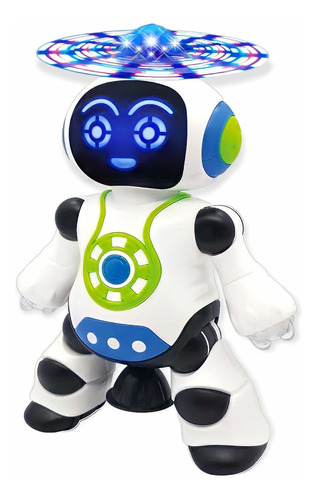  Robô Brinquedo Dança Gira 360 Graus Robot Som & Luz