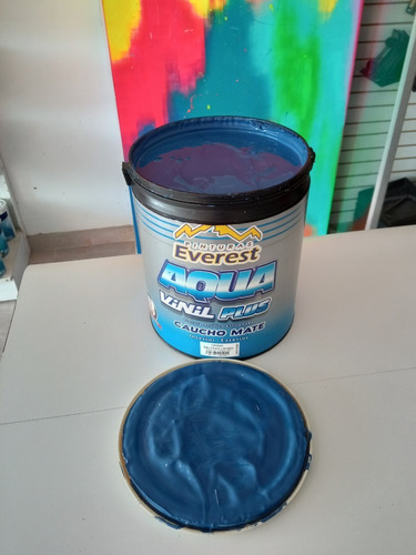 Pintura Caucho Azul Cromo  Aquavinil Everest Galon Tipo A