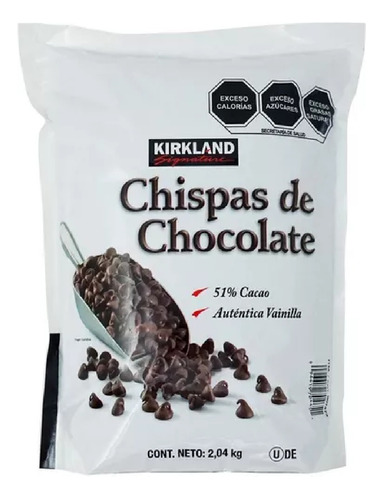 Chispas De Chocolate Para Hornear Derretir Kirkland 2.04 Kg