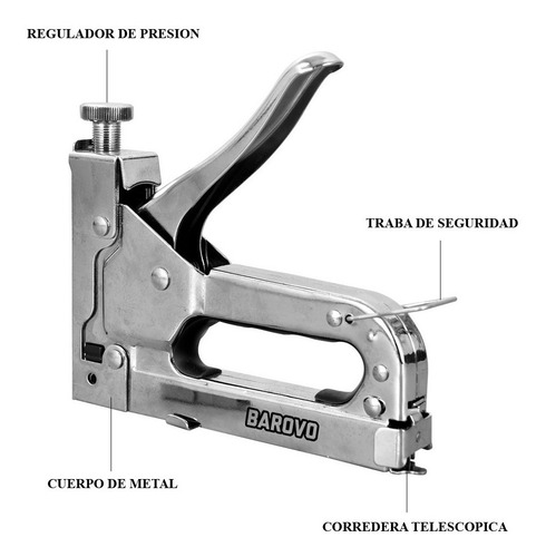 Imagen 3 de 10 de Engrampadora Clavadora Manual Tapiceria Madera Grapas Clavos