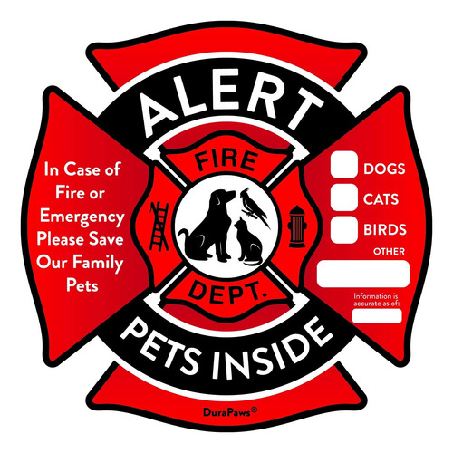 Pegatinas De Alerta De Mascotas Save My Pets Caso De Pe...