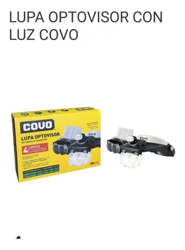 Lupa Optovisor Con Luz Led Con 4 Lentes Intercambiable Covo