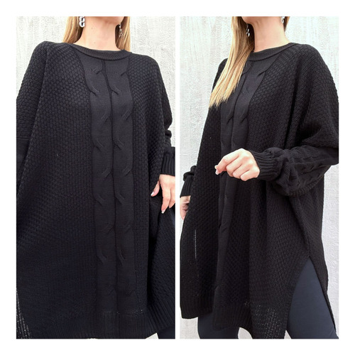 Sweater Tramado Maxi Oversize Mujer Talle Especial Grande