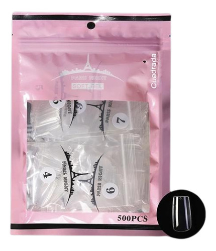 Tips Para Soft Gel Y Press On Nail 500 Unidades Paris Night