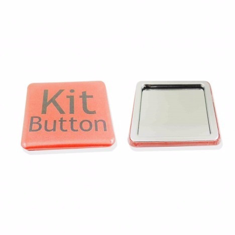 Button Quadrado Espelho 50x50mm 100 Unidades