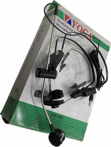 Yoga Microfone Headset Em182 Com Fio Novo Original