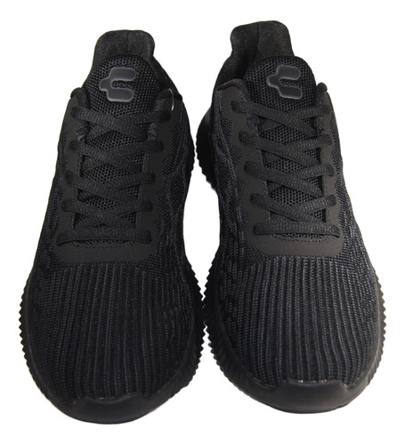 Tenis Deportivo Hombre Textil Negro Charly Walking Relax