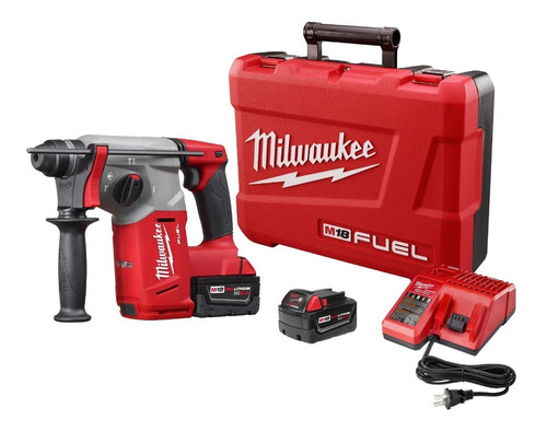 Rotomartillo Sds-plus 1 Fuel M18 Milwaukee 2712-22 Color Rojo/Negro/Gris