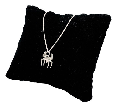 Collar Hombre Araña Laser Plata Ley 925