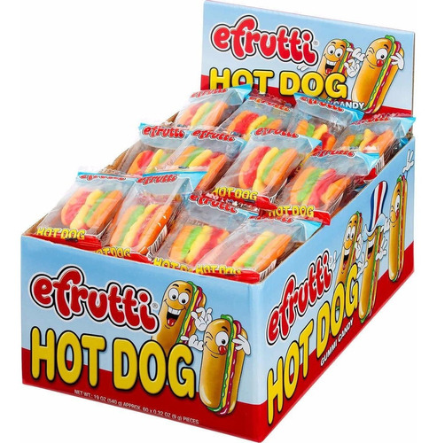 Hog Dogs Gomas Dulces Efrutti X 60 Unidades Importados