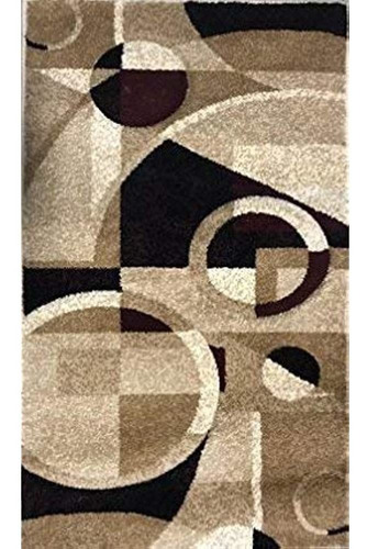 Contempo Modern Door Mat Area Rug 400,000 Point Burgundy &bl