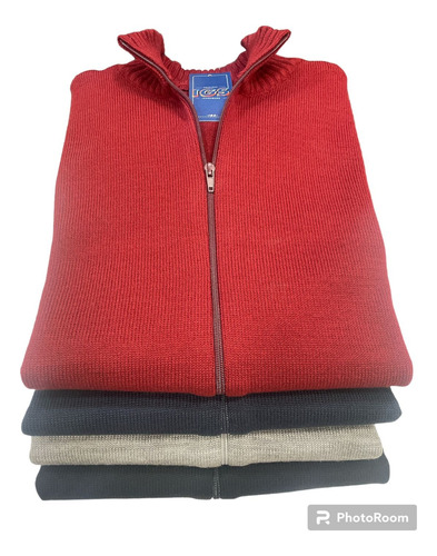 Pack X2 Campera Sweater Tejida Hbre Lisa C/bols. 4 Colores