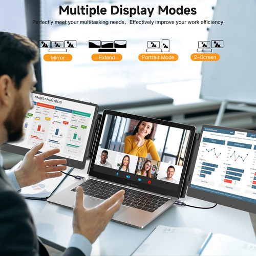 Monitor Portátil De 14 Fhd 1080p Extensor De Pantalla