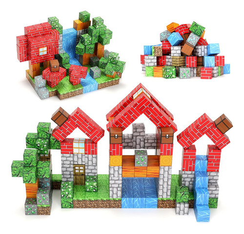 Juego De Bloques Magnéticos De 102 Piezas Para Niños, Bloque