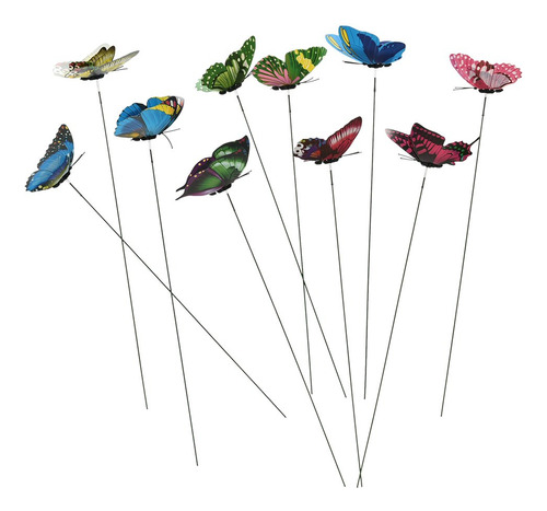 Datingday Paquete De 10 Mariposas De Jardin Coloridas En Pal
