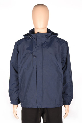 Campera Dama Lluvia, Nylon Polar Con Capucha Unionmarket