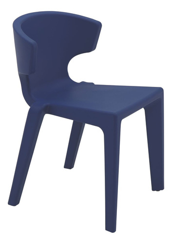 Cadeira Marilyn Ambientes Tramontina Em Polietileno Mariner Cor Azul