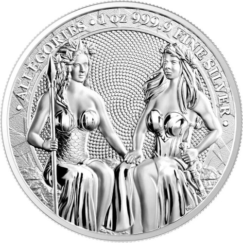 Moneda Plata Allegories 2021 Germania Austria 5 Mark Onza Oz