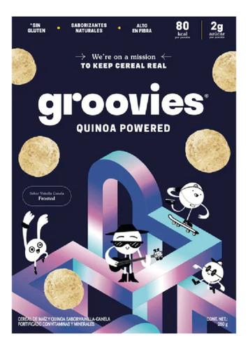 Cereal Saludable Groovies Quinoa Sin Gluten Frosted Vanilla