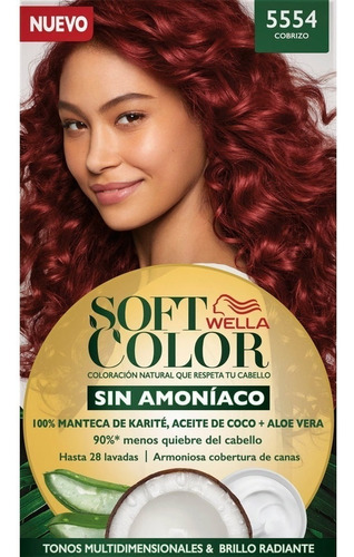 Kit Tintura Wella Professionals  Soft color Tinte de cabello tono 5554 cobre intenso para cabello