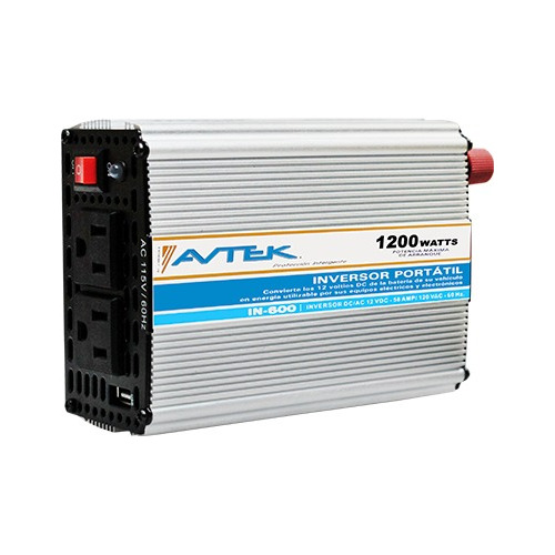 Inversor Convertidor De Corriente Avtek 12v 1200w/600w Usb