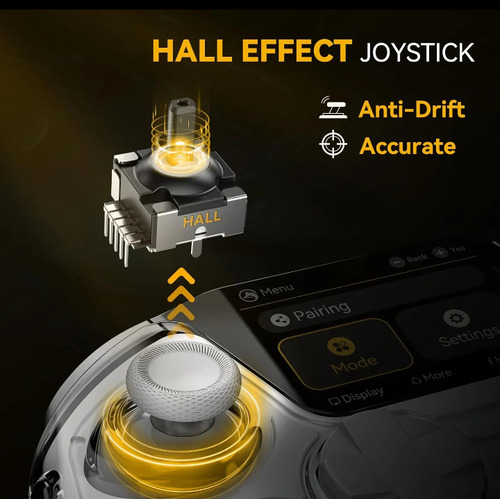 Controle Premium Manba One V2 Display Branco, Hall Efect Branco