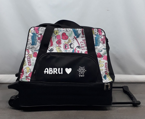 Imagen 7 de 10 de Bolso Cajon Patin Artistico Carrito Estampa (personalizable)