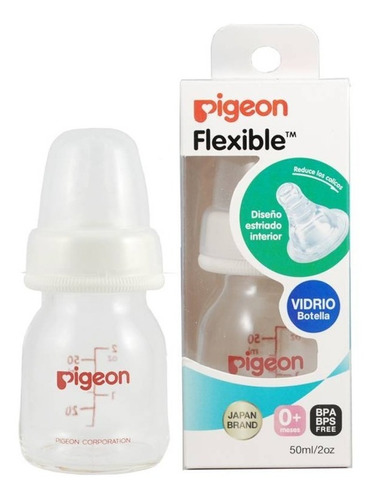 Mamadera Vidrio Pigeon 50 Ml Flexible 