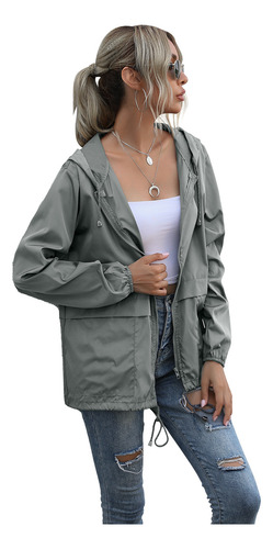 Chaqueta Impermeable Mujer Con Capucha Para Senderismo