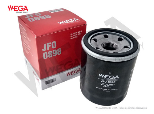 2 Filtro Oleo Wega Jfo0898 Para Gm Tracker 2.0 Gas Mec 01-09