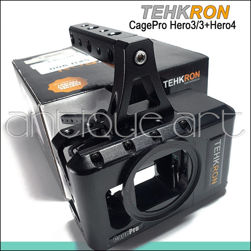 A64 Jaula Tehkron Gopro Hero3 3+ Hero4 Top Handle Canon Lpe6 (Usado)