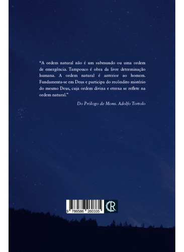 A Ordem Natural, De Carlos Alberto Sacheri. Editorial Cristo Rei, Capa Mole, Edição 3 Em Português, 2024