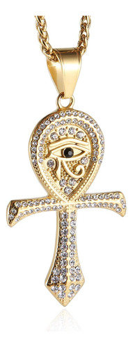 Hzman Cz Ojo De Horus Egipto Protección Colgante Copto Ankh 