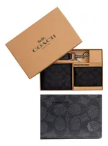 Comprar Cartera Y Tarjetero + Llavero Coach Hombr Billetera Elegante Negro\u002Fgris Billetera Juvenil, Billetera Larga, Cartera Casual,cartera Con Monograma, Cartera Juvenil, Cartera Plegable,