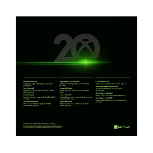 Imagen 10 de 10 de Audífonos Headset Xbox Edición Especial 20 Aniversario Gamer Color Negro