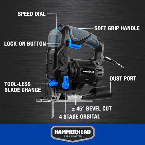 Caladora 4.8 Amperios 19 Mm 2 Cuchillas Madera Velocidad Var