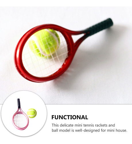 1 Juego De Raquetas De Tenis Y Miniraquetas Modelo De Pelota