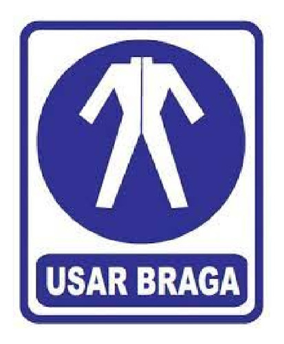 Señales De Seguridad Usar Braga 19,5 X 25 Cm  Ob-11 Seven