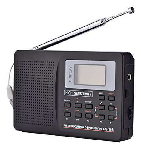 Reloj Despertador - Radio Portátil, Fm - Am - Sw - Lw - Tv R