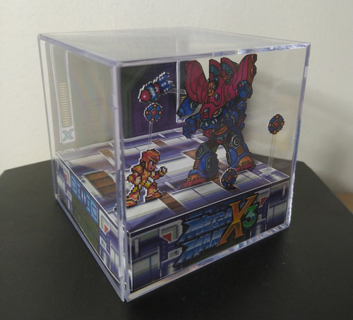Cubo Diorama Megaman X3 Golden Armor Vs Sigma