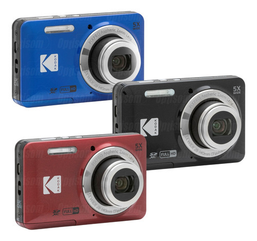 Camera Kodak Compacta 16mp Fullhd 5x Pixpro Fz55 Cor Kodak Vermelha