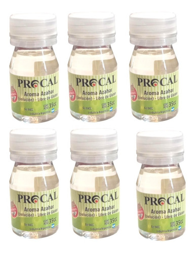 Pack X 6 Agua De Azahar Procal Esencia Sabor Natural  35cc 