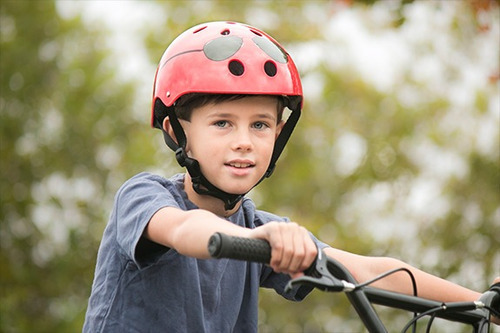 Casco Bicicleta Skate Rollers Para Niños - Mini Hornit Lids Color Rojo Talle S