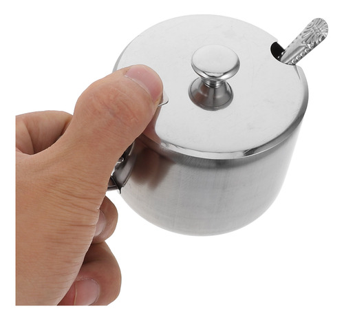 Tarro De Condimentos De Cocina Con Cazuela De Azúcar De Acer