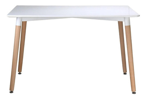 Mesa Nordica Comedor Moderna Blanca 160cm Rollerhoy